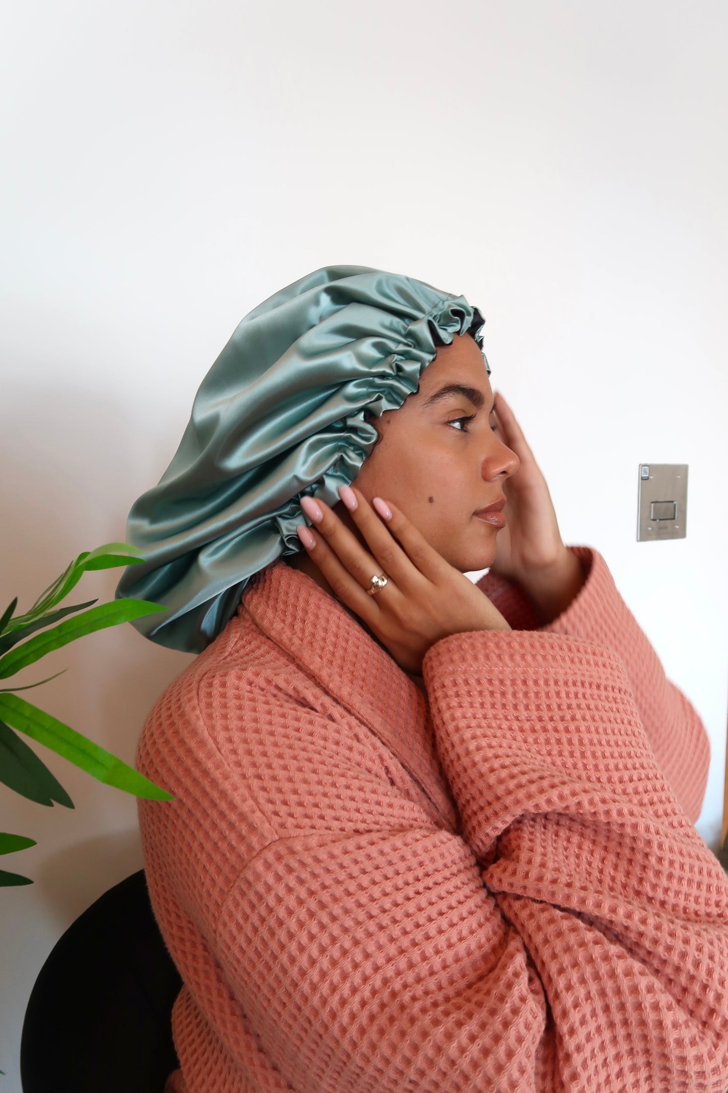 Krafts by Kerry Luxury Satin Bonnet - Sage