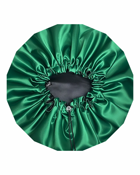 Krafts by Kerry Luxury Satin Bonnet - Emerald Green